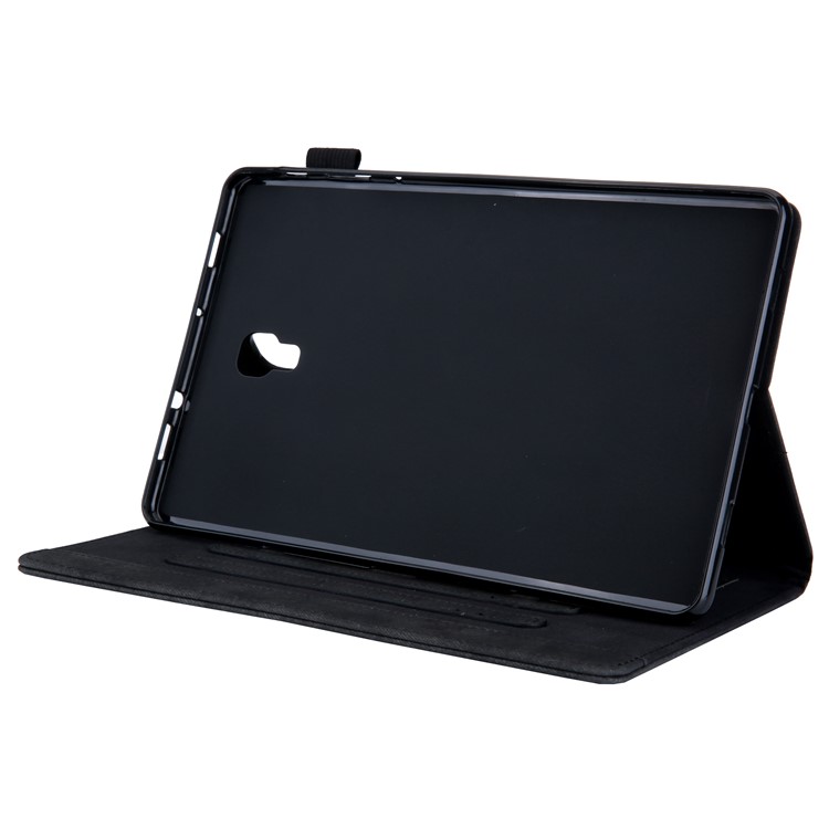 Estilo De Negocio Auto Despertador & Funda De Cuero Para Dormir Con Almacenamiento En Tarjeta Para Samsung Galaxy Tab A 10.5 (2018) T590 T595 - Negro-6