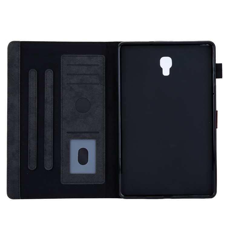 Estilo De Negocio Auto Despertador & Funda De Cuero Para Dormir Con Almacenamiento En Tarjeta Para Samsung Galaxy Tab A 10.5 (2018) T590 T595 - Negro-7