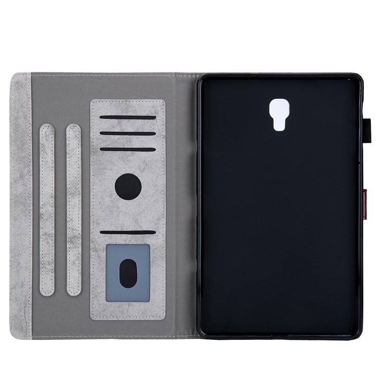 Business Style Auto Wake & Sleep Leather Case with Card Storage for Samsung Galaxy Tab A 10.5 (2018) T590 T595 - Grey-6