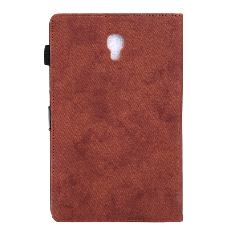 Estilo De Negocio Auto Despertador & Funda De Cuero Para Dormir Con Almacenamiento En Tarjeta Para Samsung Galaxy Tab A 10.5 (2018) T590 T595 - Marrón-2