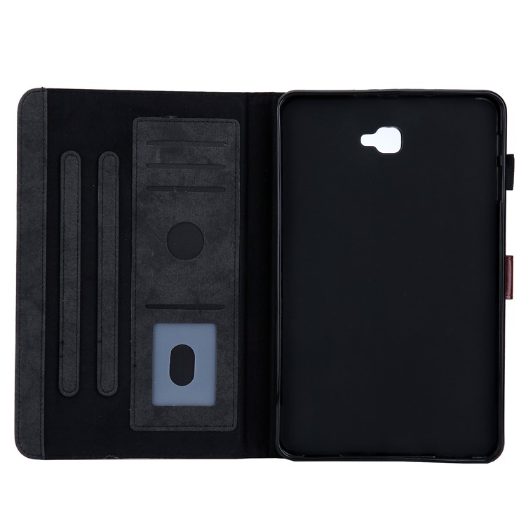 Business Style Auto Wake & Sleep Leather Case with Card Storage for Samsung Galaxy Tab A 10.1 (2016) T580 / T585 - Black-7