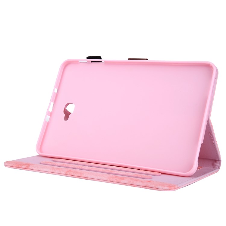 Business Style Auto Wake & Sleep Leather Case with Card Storage for Samsung Galaxy Tab A 10.1 (2016) T580 / T585 - Pink-5