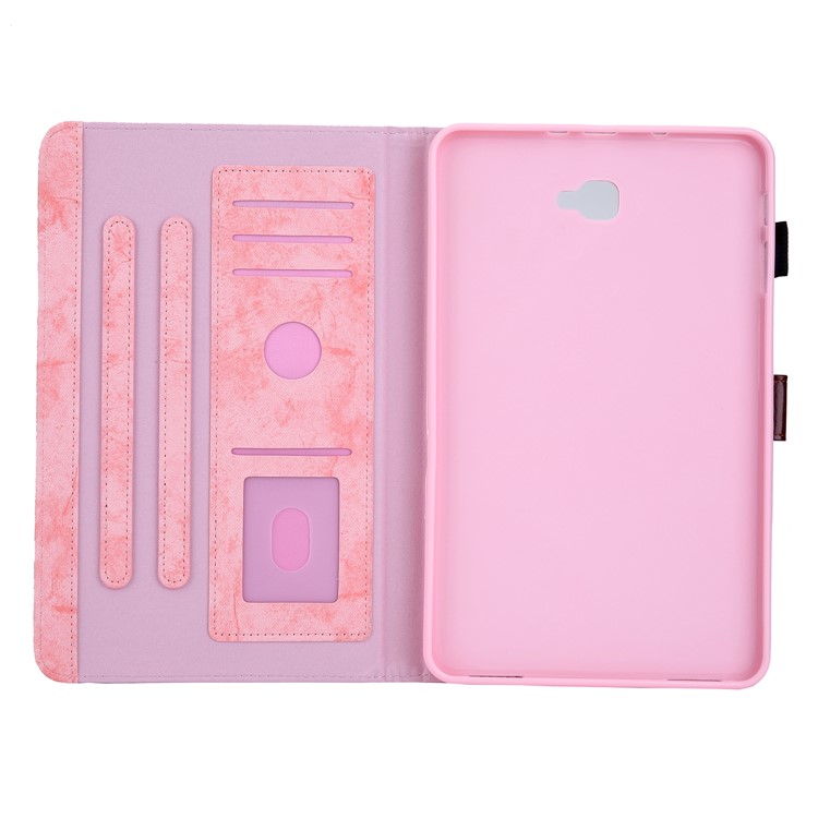 Business Style Auto Wake & Sleep Leather Case with Card Storage for Samsung Galaxy Tab A 10.1 (2016) T580 / T585 - Pink-7