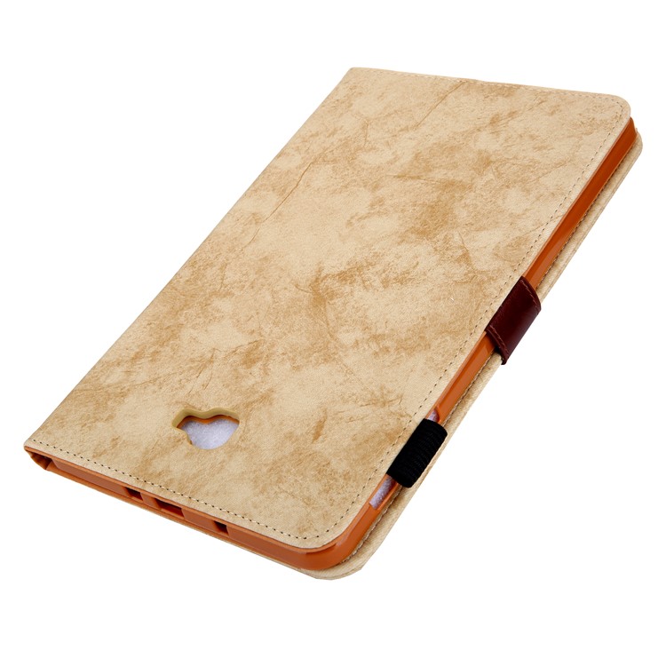 Business Style Auto Wake & Sleep Leather Case with Card Storage for Samsung Galaxy Tab A 10.1 (2016) T580 / T585 - Yellow-4