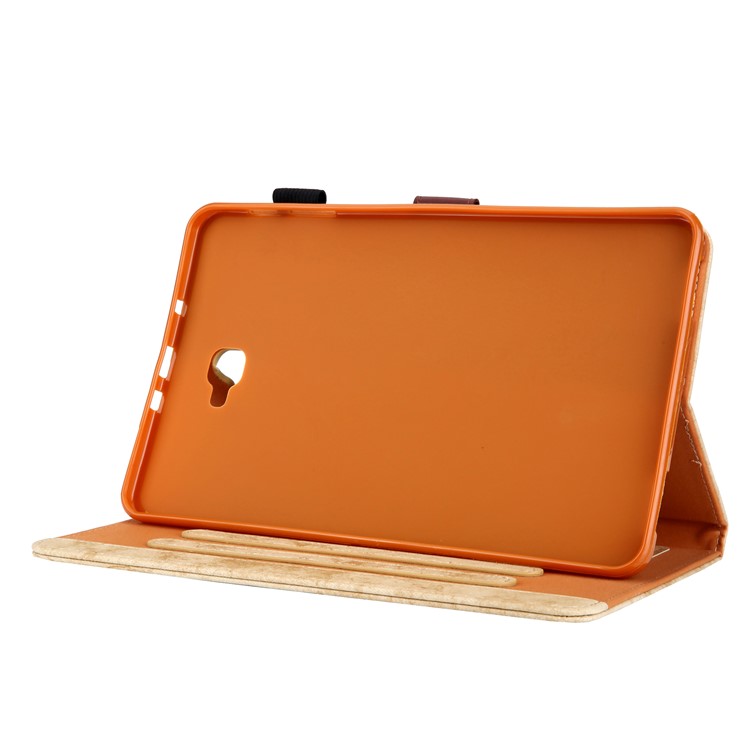 Business Style Auto Wake & Sleep Leather Case with Card Storage for Samsung Galaxy Tab A 10.1 (2016) T580 / T585 - Yellow-5