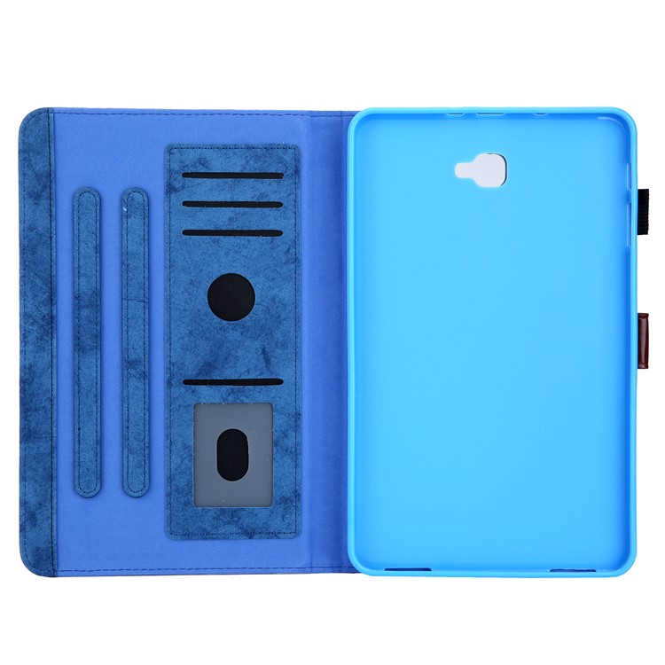 Business Style Auto Wake & Sleep Auto Wake & Sleep Leather Case with Card Storage for Samsung Galaxy Tab A 10.1 (2016) T580 / T585 - Blue-7
