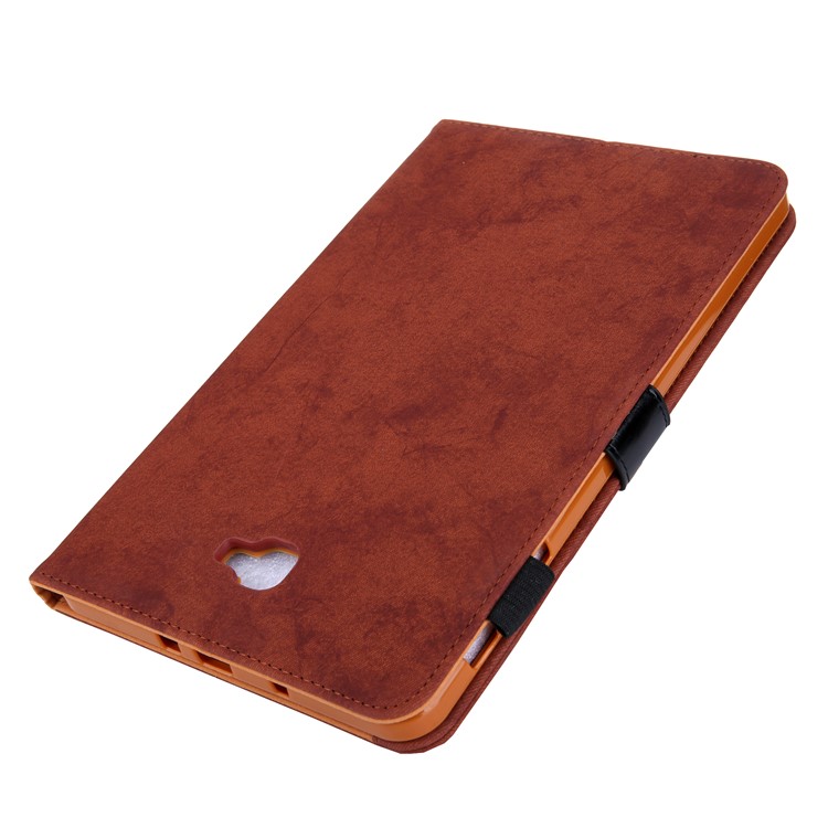 Business Style Auto Wake & Sleep Leather Case with Card Storage for Samsung Galaxy Tab A 10.1 (2016) T580 / T585 - Brown-4