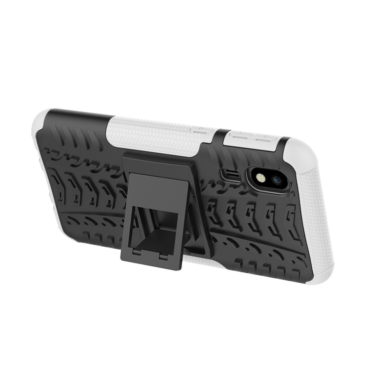 Anti-slip PC + TPU Hybrid Case with Kickstand for Samsung Galaxy A2 Core - White-5
