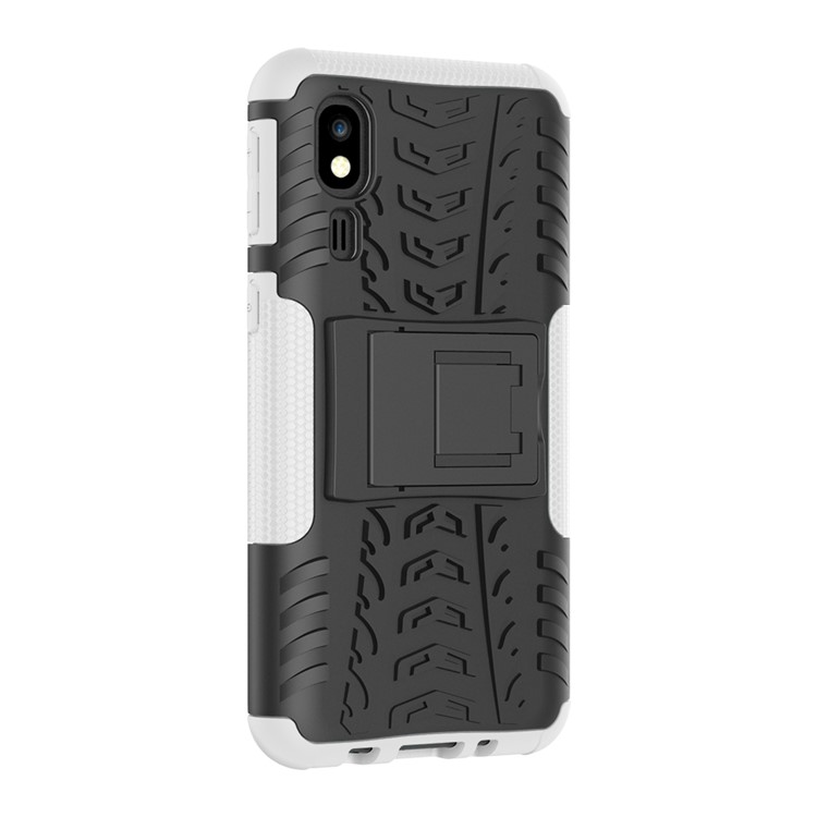 Anti-slip PC + TPU Hybrid Case with Kickstand for Samsung Galaxy A2 Core - White-8