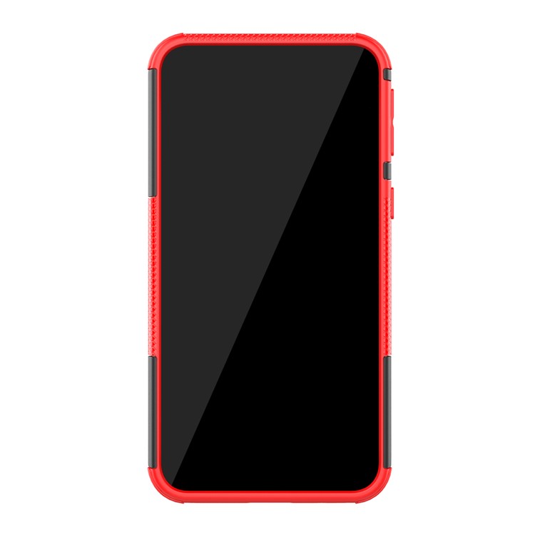 Anti-slip PC + TPU Hybrid Case with Kickstand for Samsung Galaxy A2 Core - Red-4