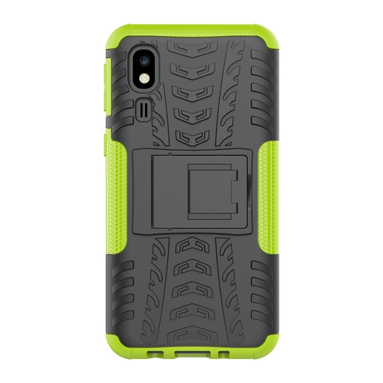 Anti-slip PC + TPU Hybrid Case with Kickstand for Samsung Galaxy A2 Core - Green-4