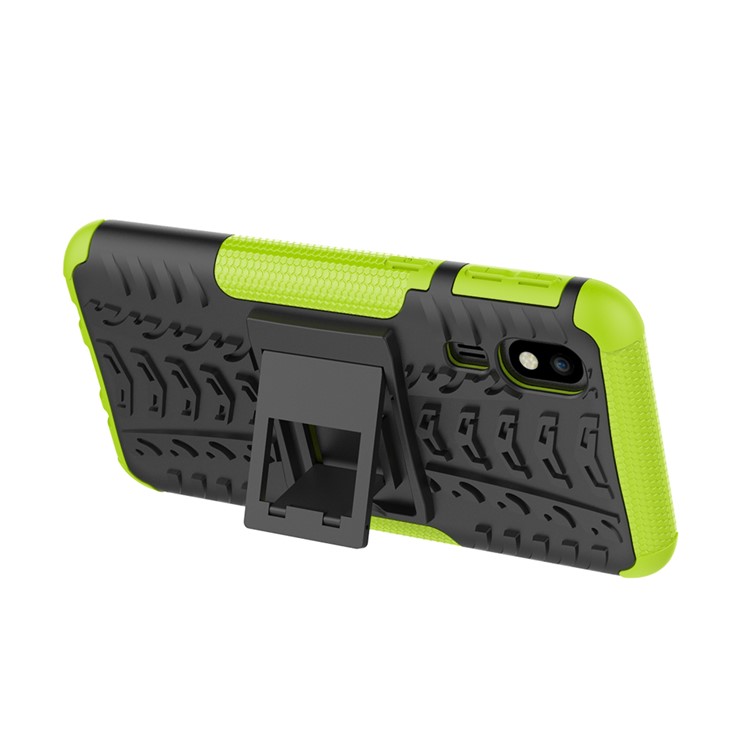 Anti-slip PC + TPU Hybrid Case with Kickstand for Samsung Galaxy A2 Core - Green-6