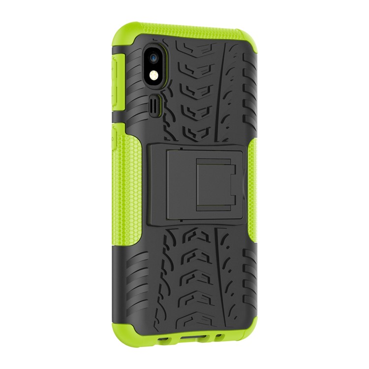 Anti-slip PC + TPU Hybrid Case with Kickstand for Samsung Galaxy A2 Core - Green-9