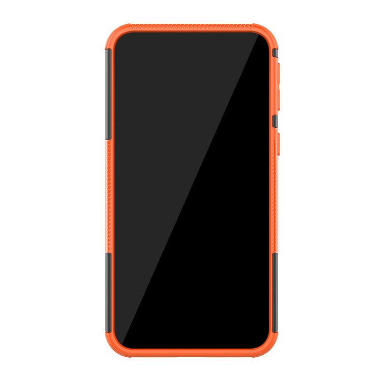 Anti-slip PC + TPU Hybrid Case with Kickstand for Samsung Galaxy A2 Core - Orange-6
