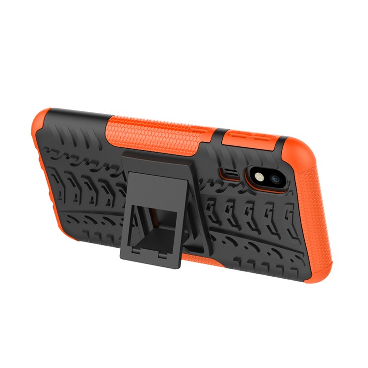 Anti-slip PC + TPU Hybrid Case with Kickstand for Samsung Galaxy A2 Core - Orange-7