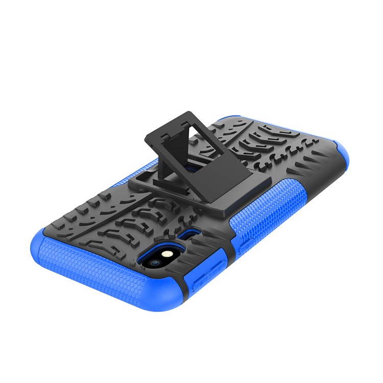 Anti-slip PC + TPU Hybrid Case with Kickstand for Samsung Galaxy A2 Core - Blue-8