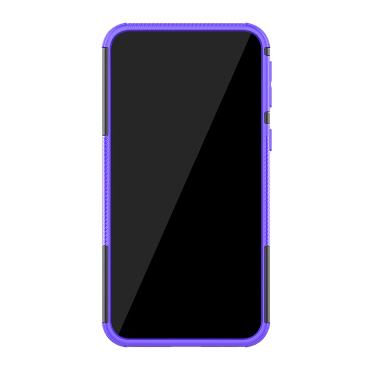 Anti-slip PC + TPU Hybrid Case with Kickstand for Samsung Galaxy A2 Core - Purple-5