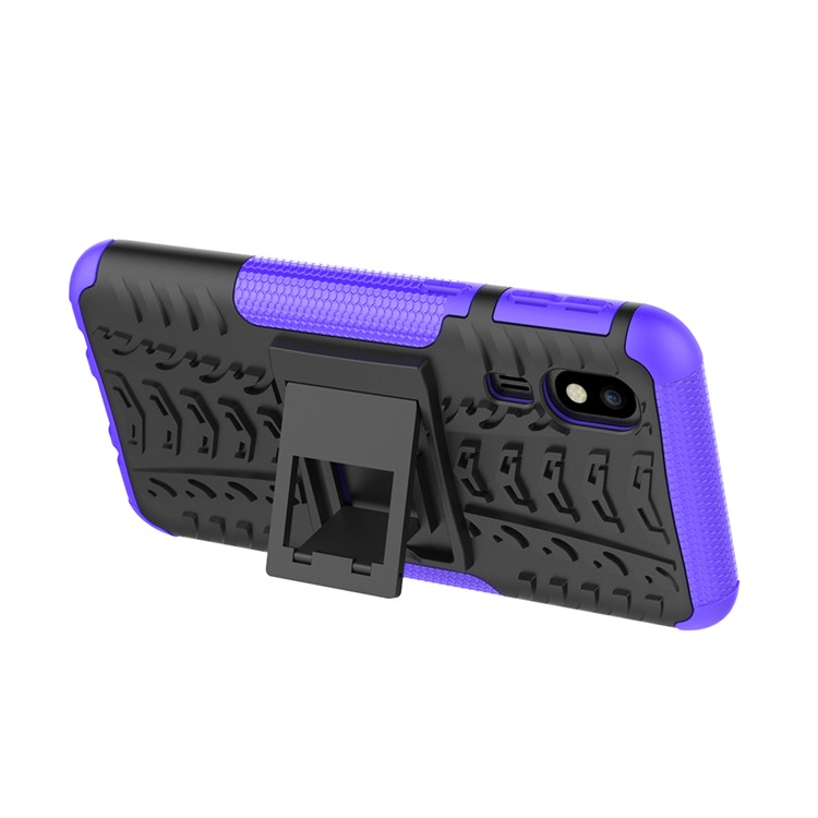 Anti-slip PC + TPU Hybrid Case with Kickstand for Samsung Galaxy A2 Core - Purple-6
