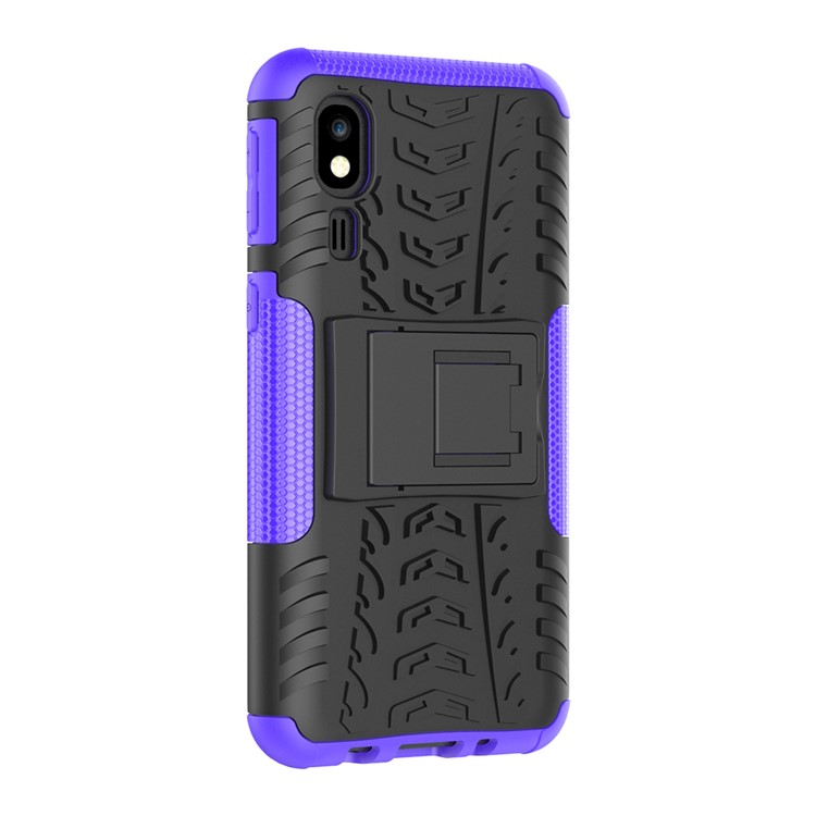 Anti-slip PC + TPU Hybrid Case with Kickstand for Samsung Galaxy A2 Core - Purple-9