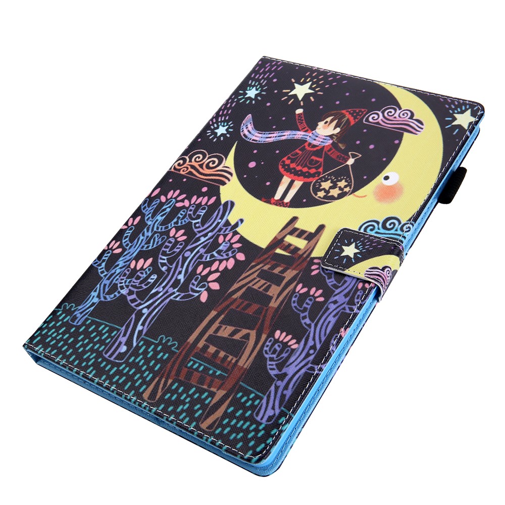 Pattern Printing Multi-angle Stand Card Holder Leather Casing for Samsung Galaxy Tab A 10.1 (2019) SM-T510/SM-T515 - Catch Star Girl-3