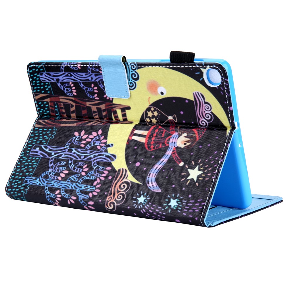 Pattern Printing Multi-angle Stand Card Holder Leather Casing for Samsung Galaxy Tab A 10.1 (2019) SM-T510/SM-T515 - Catch Star Girl-6