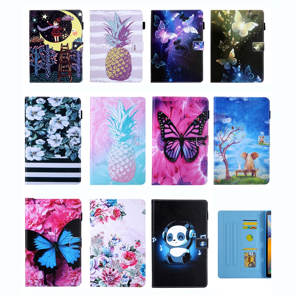Pattern Printing Multi-angle Stand Card Holder Leather Casing for Samsung Galaxy Tab A 10.1 (2019) SM-T510/SM-T515 - Catch Star Girl-9