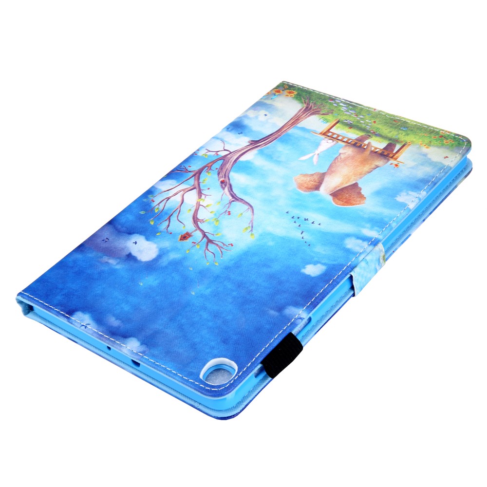 Pattern Printing Multi-angle Stand Card Holder Leather Casing for Samsung Galaxy Tab A 10.1 (2019) SM-T510/SM-T515 - Pig and Rabbit-4