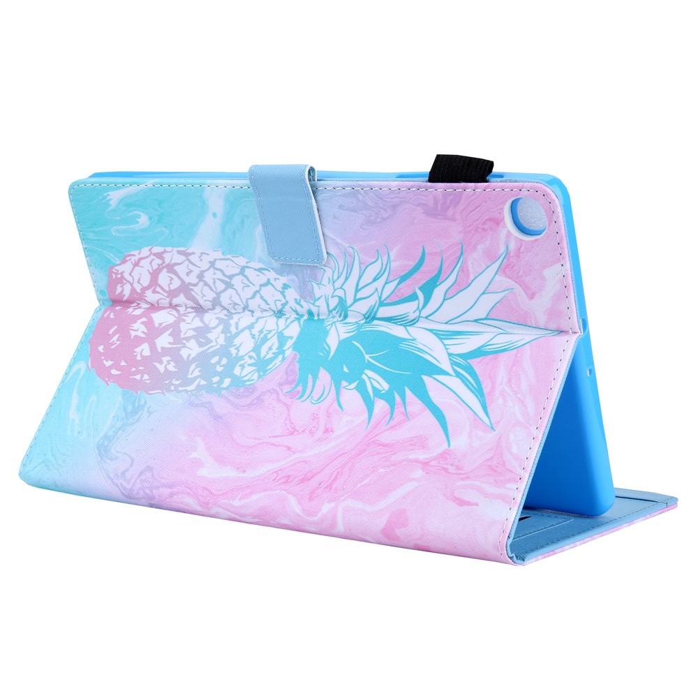 Pattern Printing Multi-angle Stand Card Holder Leather Casing for Samsung Galaxy Tab A 10.1 (2019) SM-T510/SM-T515 - Pineapple-5