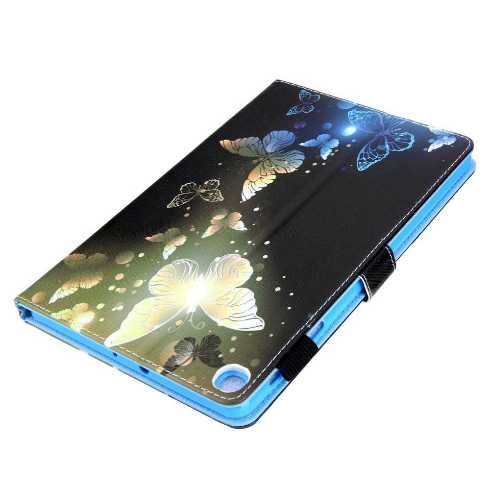 Pattern Printing Multi-angle Stand Card Holder Leather Casing for Samsung Galaxy Tab A 10.1 (2019) SM-T510/SM-T515 - Gold Butterfly-4