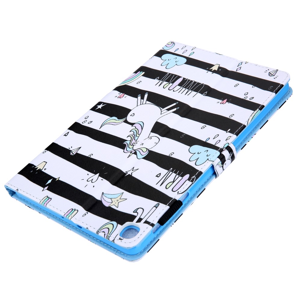 Pattern Printing Multi-angle Stand Card Holder Leather Casing for Samsung Galaxy Tab A 10.1 (2019) SM-T510/SM-T515 - Unicorn-5