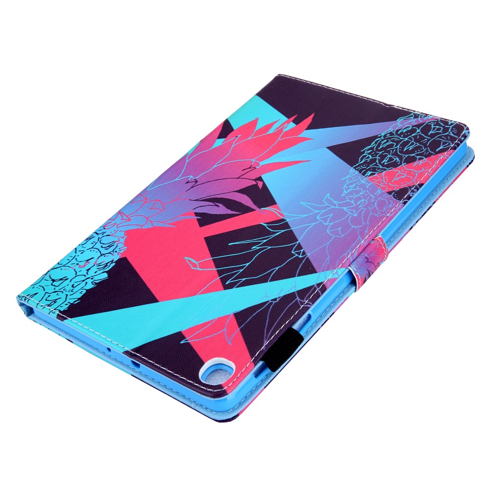 Pattern Printing Multi-angle Stand Card Holder Leather Casing for Samsung Galaxy Tab A 10.1 (2019) SM-T510/SM-T515 - Showy Pineapple-4