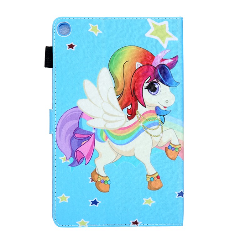 Pattern Printing PU Leather Card Holder Tablet Stand Case for Samsung Galaxy Tab A 10.1 (2019) SM-T510/SM-T515 - Star Unicorn-2