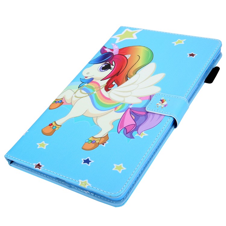 Pattern Printing PU Leather Card Holder Tablet Stand Case for Samsung Galaxy Tab A 10.1 (2019) SM-T510/SM-T515 - Star Unicorn-3