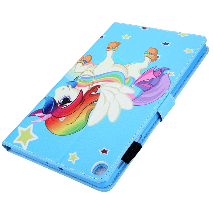 Pattern Printing PU Leather Card Holder Tablet Stand Case for Samsung Galaxy Tab A 10.1 (2019) SM-T510/SM-T515 - Star Unicorn-4