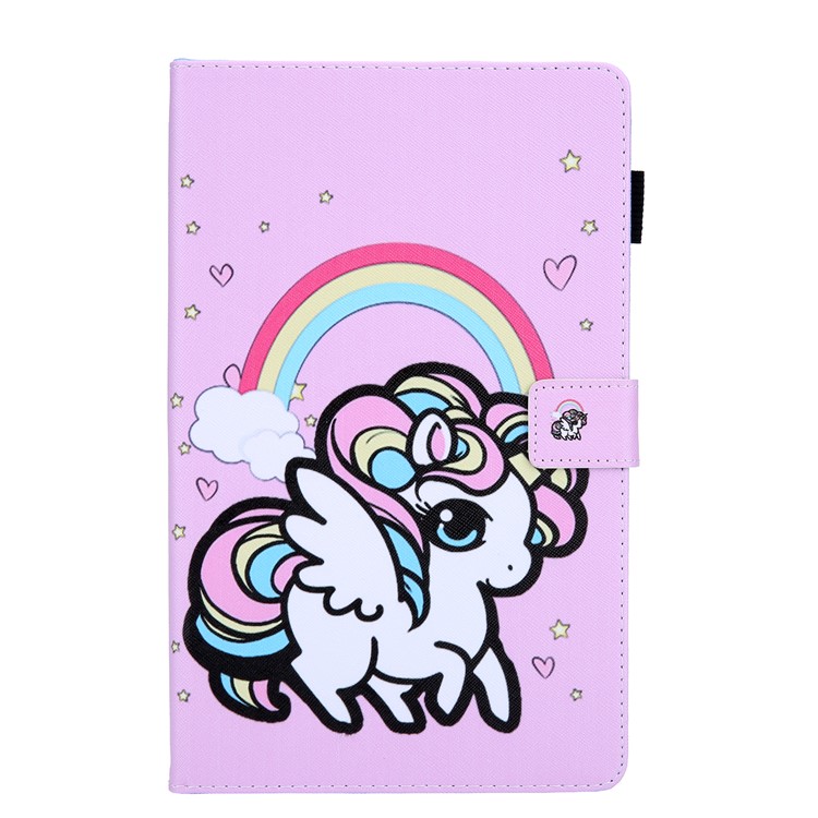

Pattern Printing PU Leather Card Holder Tablet Stand Case for Samsung Galaxy Tab A 10.1 (2019) SM-T510/SM-T515 - Rainbow Unicorn, Galaxy Tab A 10.1 (2019)