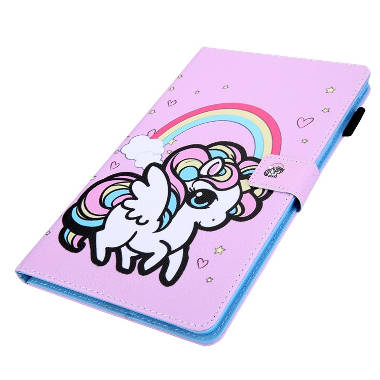 Pattern Printing PU Leather Card Holder Tablet Stand Case for Samsung Galaxy Tab A 10.1 (2019) SM-T510/SM-T515 - Rainbow Unicorn-3