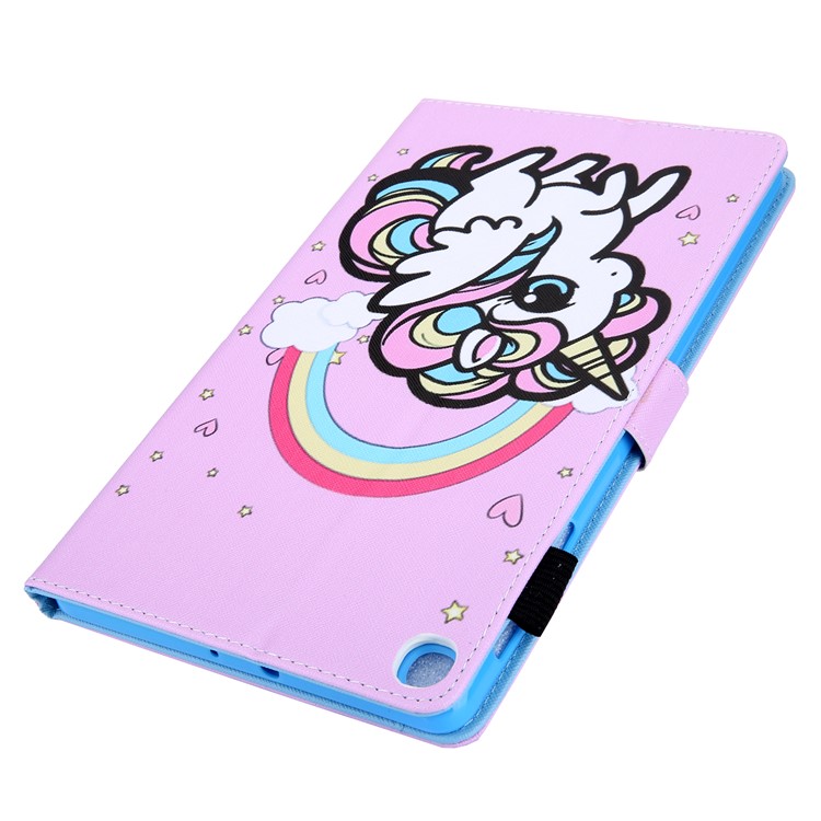 Pattern Printing PU Leather Card Holder Tablet Stand Case for Samsung Galaxy Tab A 10.1 (2019) SM-T510/SM-T515 - Rainbow Unicorn-4