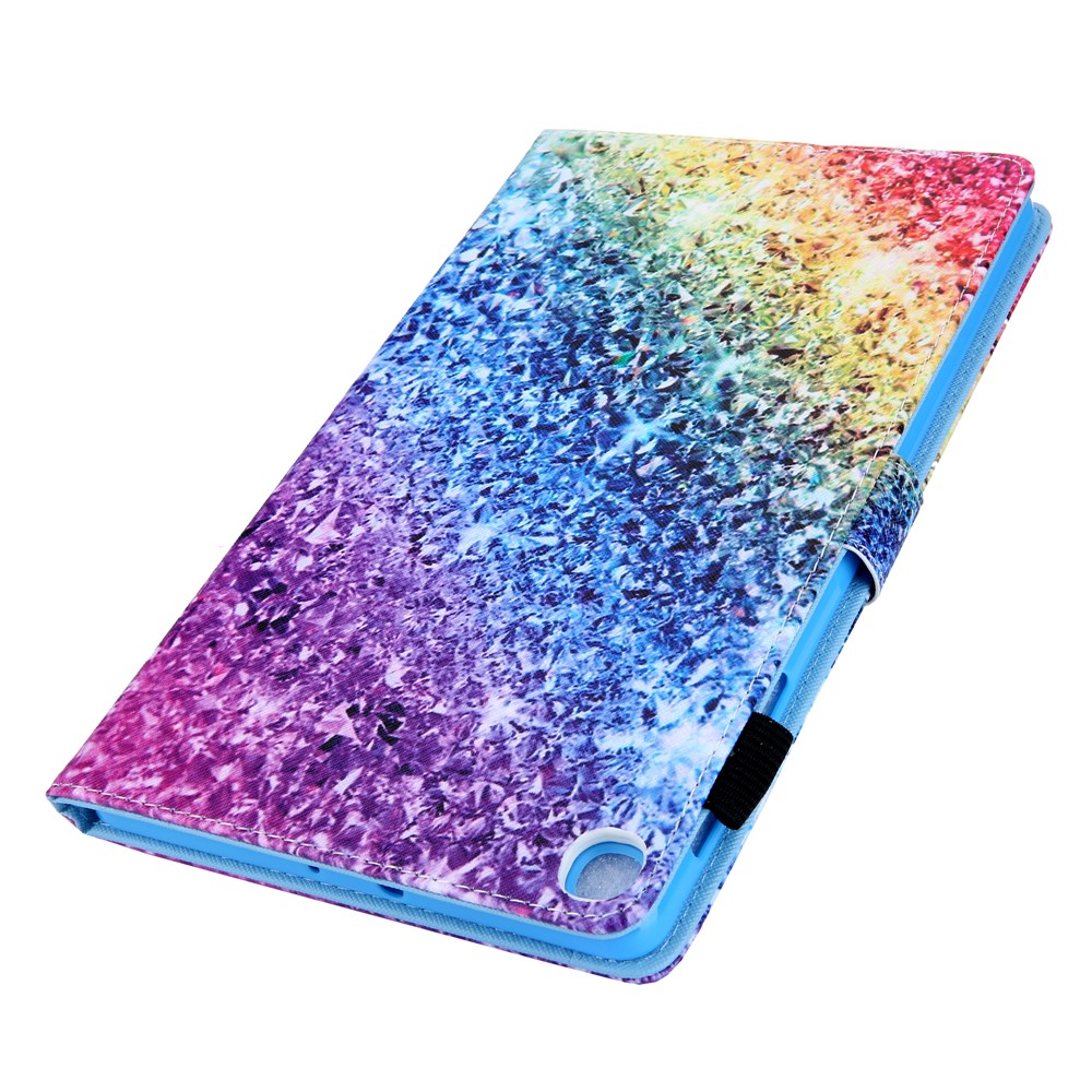 Pattern Printing PU Leather Card Holder Tablet Stand Case for Samsung Galaxy Tab A 10.1 (2019) SM-T510/SM-T515 - Colorful Diamond-4