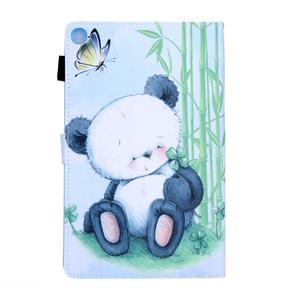 Pattern Printing PU Leather Card Holder Tablet Stand Case for Samsung Galaxy Tab A 10.1 (2019) SM-T510/SM-T515 - Panda-2