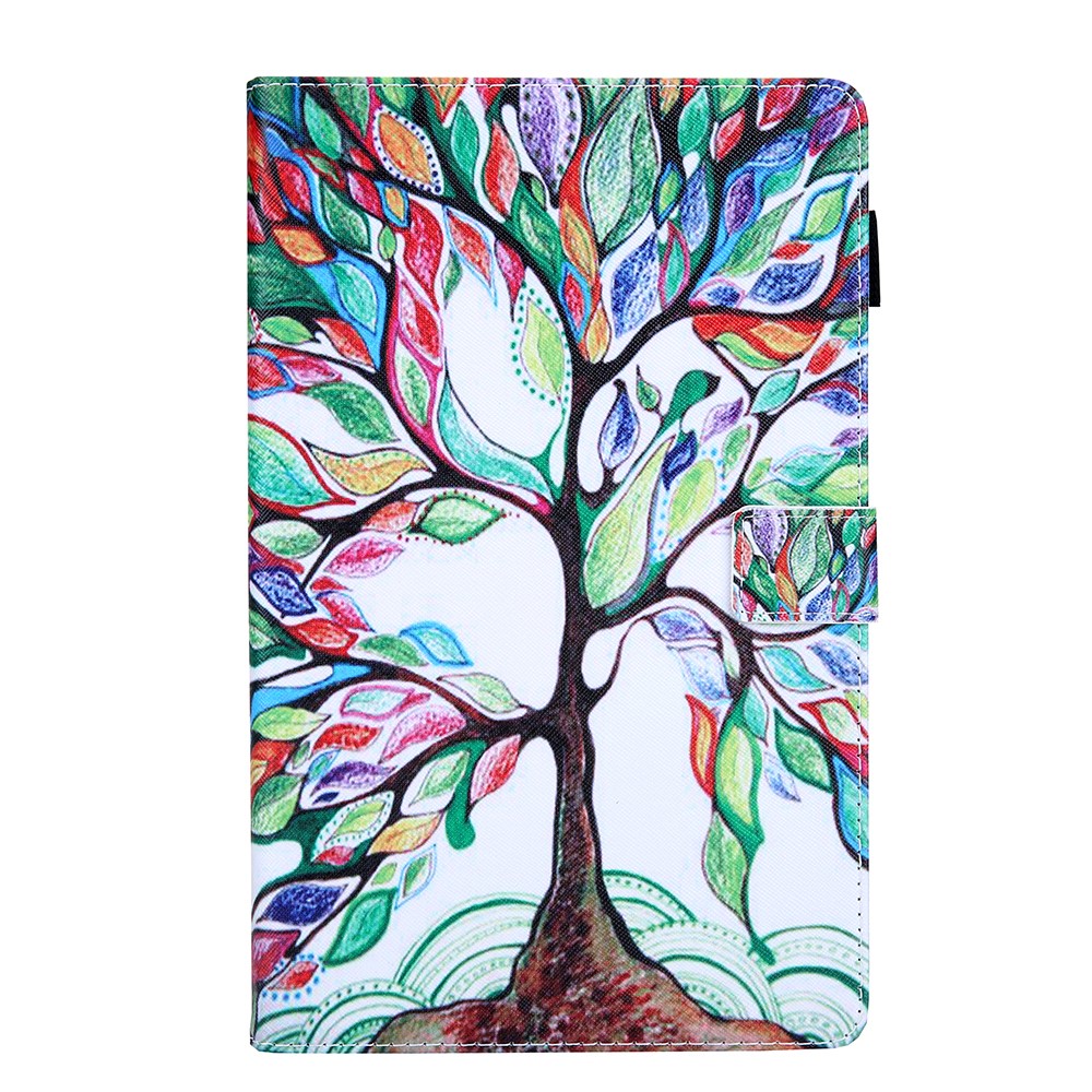 Pattern Printing PU Leather Card Holder Tablet Stand Case for Samsung Galaxy Tab A 10.1 (2019) SM-T510/SM-T515 - Color Tree-1