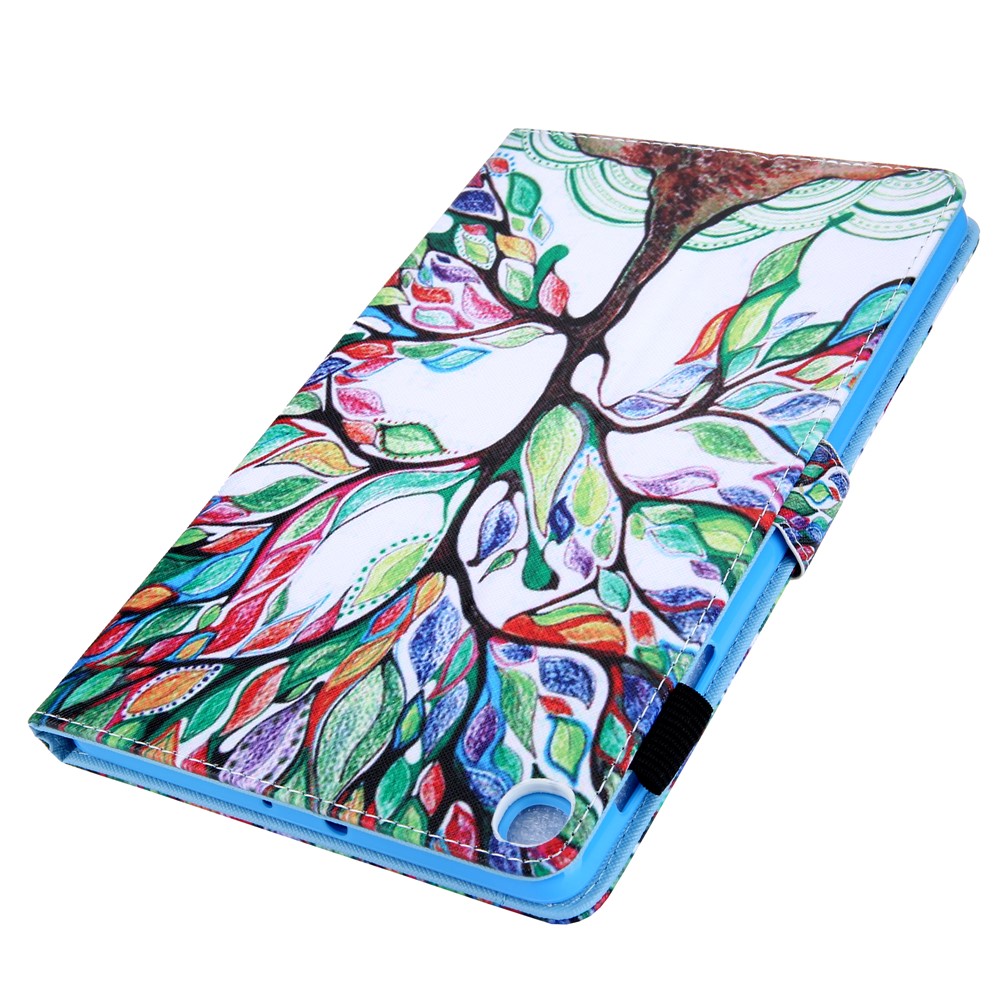 Pattern Printing PU Leather Card Holder Tablet Stand Case for Samsung Galaxy Tab A 10.1 (2019) SM-T510/SM-T515 - Color Tree-4