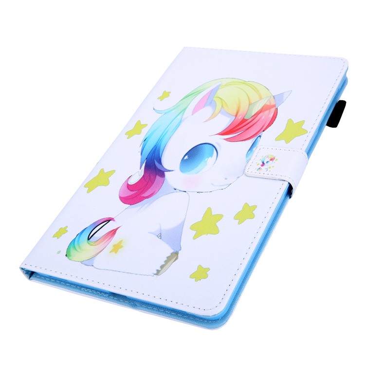 Pattern Printing PU Leather Card Holder Tablet Stand Case for Samsung Galaxy Tab A 10.1 (2019) SM-T510/SM-T515 - Unicorn Baby-3
