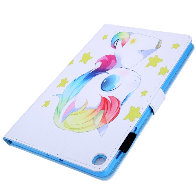 Pattern Printing PU Leather Card Holder Tablet Stand Case for Samsung Galaxy Tab A 10.1 (2019) SM-T510/SM-T515 - Unicorn Baby-4