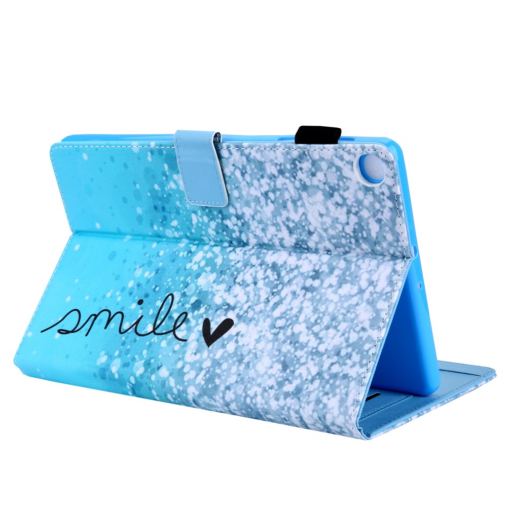 Pattern Printing PU Leather Card Holder Tablet Stand Case for Samsung Galaxy Tab A 10.1 (2019) SM-T510/SM-T515 - Blue Bubble-5