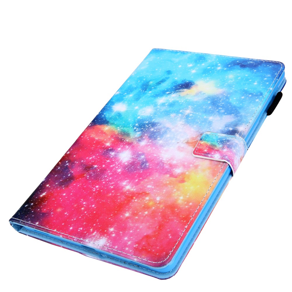 Pattern Printing PU Leather Card Holder Tablet Stand Case for Samsung Galaxy Tab A 10.1 (2019) SM-T510/SM-T515 - Beautiful Starry Sky-3