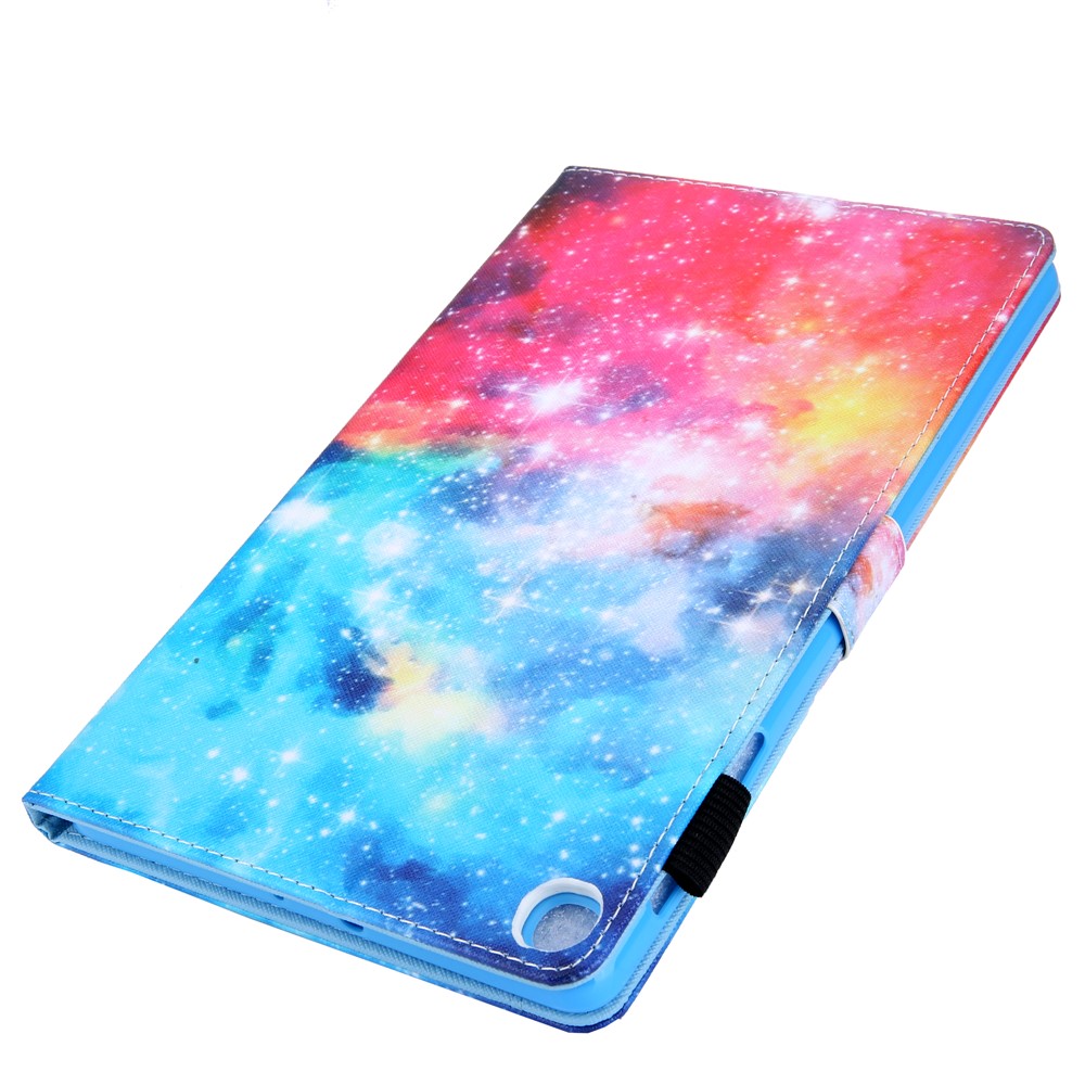 Pattern Printing PU Leather Card Holder Tablet Stand Case for Samsung Galaxy Tab A 10.1 (2019) SM-T510/SM-T515 - Beautiful Starry Sky-4