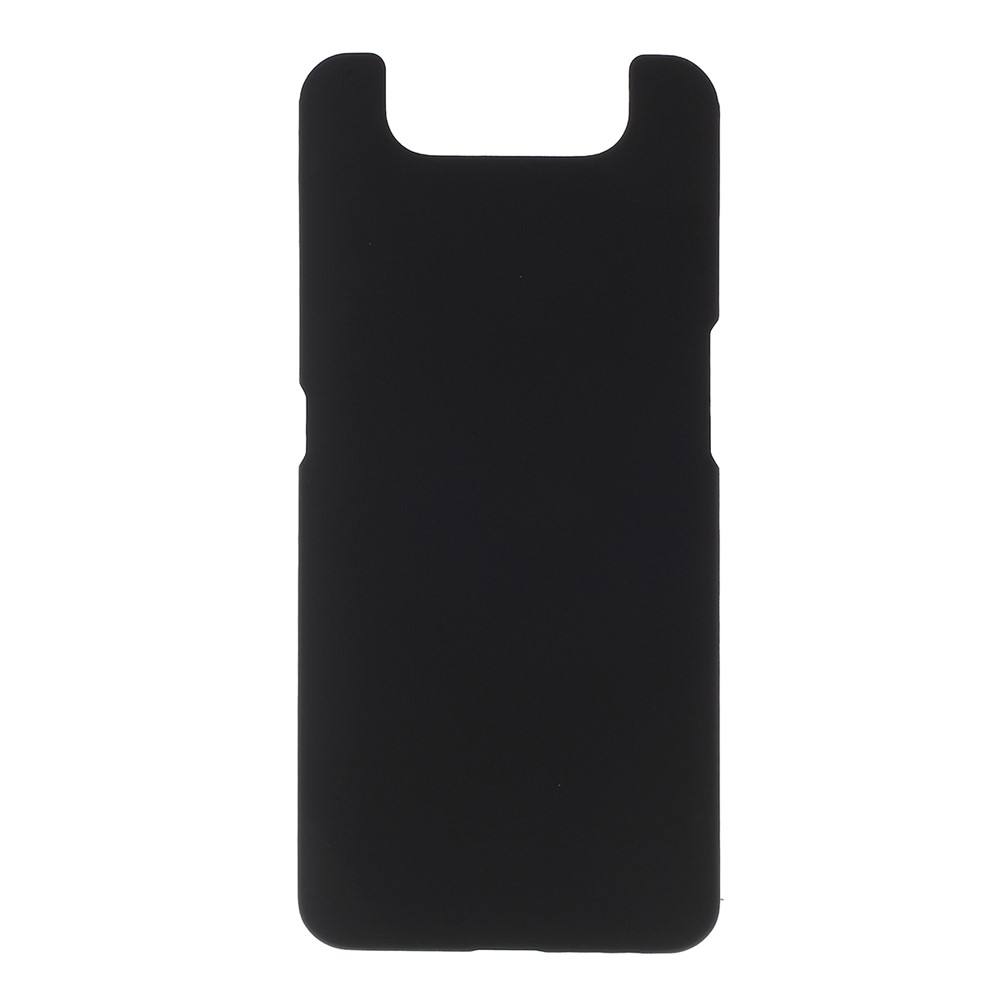 Glossy Rubberized Hard PC Phone Case for Samsung Galaxy A80 / A90 - Black-1