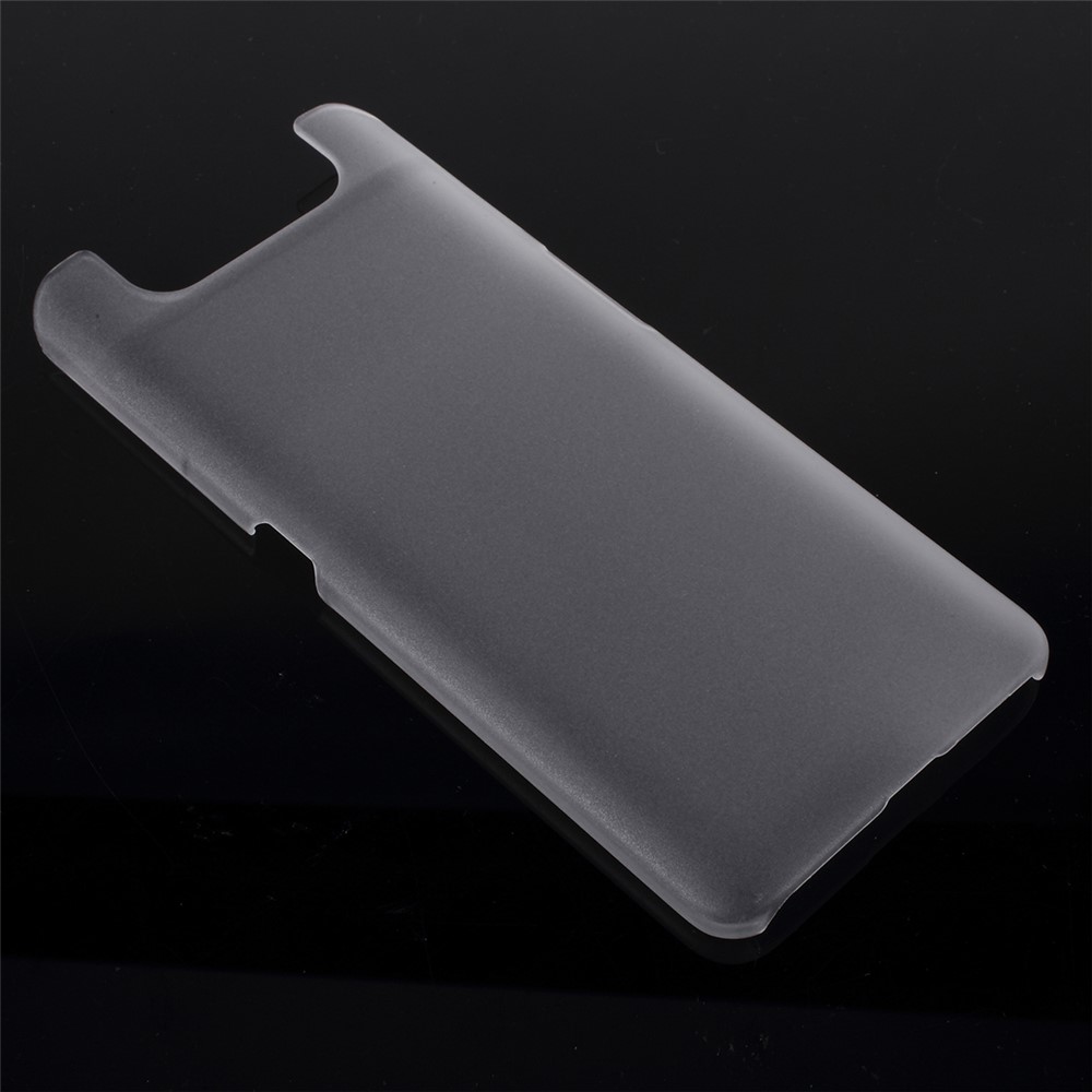 Case de Teléfono de PC Duro Goma de Goma Brillante Para Samsung Galaxy A80 / A90 - Transparente