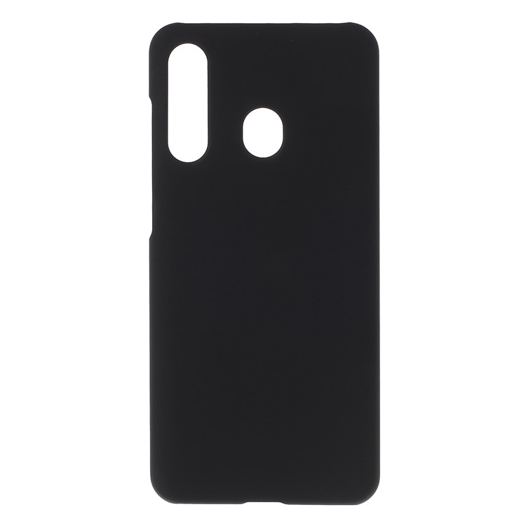 Glossy Rubberized PC Hard Case for Samsung Galaxy A60 - Black-1