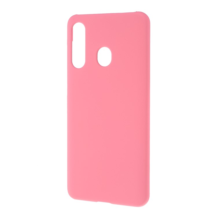 Glossy Rubberized PC Hard Case for Samsung Galaxy A60 - Pink-2